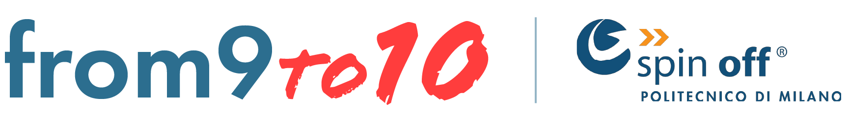 Logotipo de from9to10 con la marca de spin-off del Politecnico di Milano