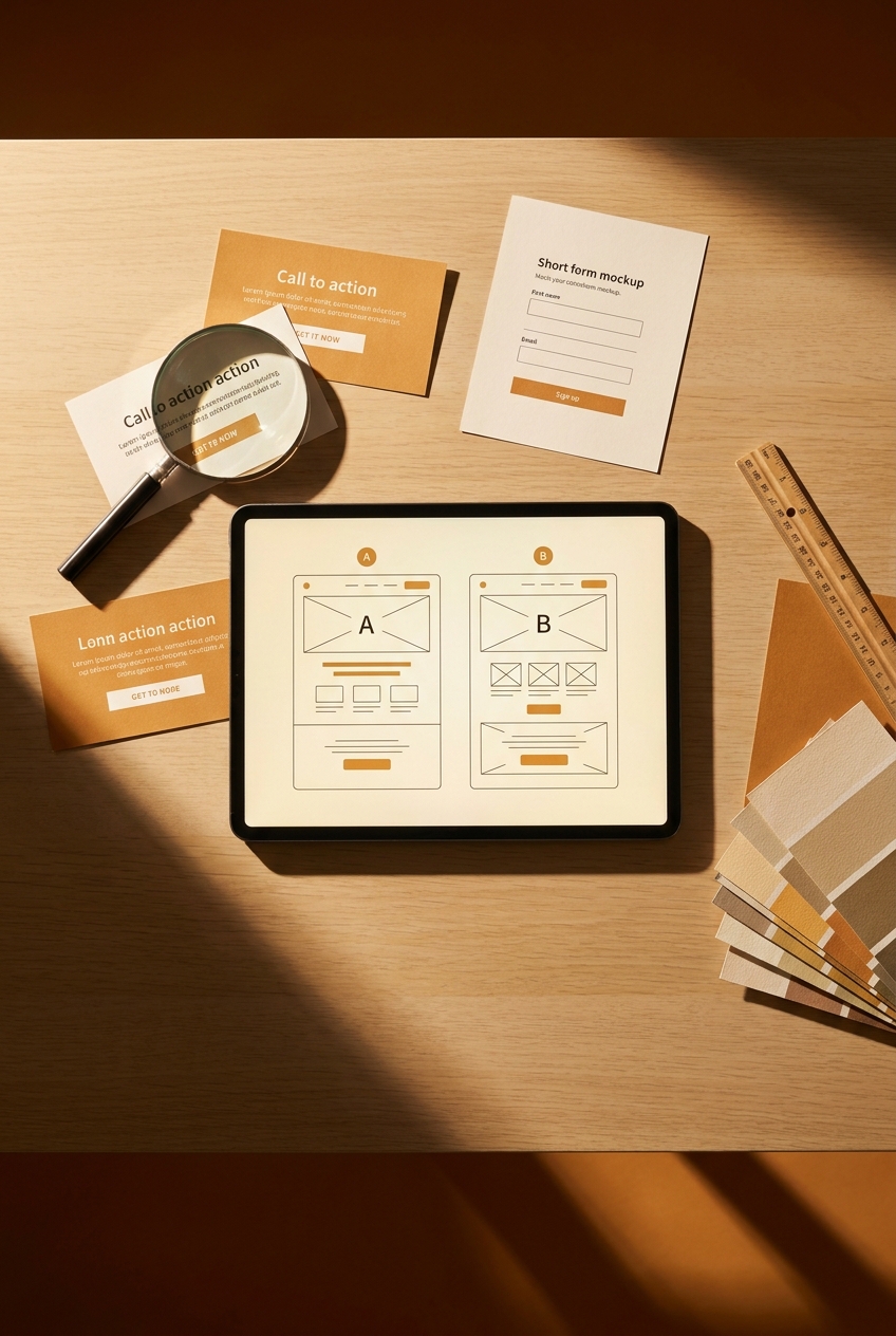 Test A/B di una landing page dall’alto