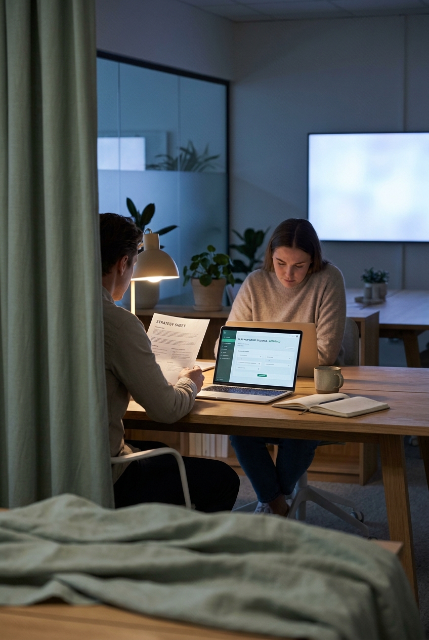 Due professionisti in workspace AI-first